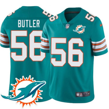 Dolphins #56 Donald Butler Additional Chest Dolphin Patch Aqua Jersey