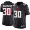 Falcons #30 Joe Washington Football Jersey -Black