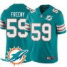 Dolphins #59 Jonathan Freeny Additional Chest Dolphin Patch Aqua Jersey