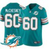 Dolphins #60 Matt McChesney Additional Chest Dolphin Patch Aqua Jersey