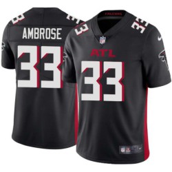 Falcons #33 Ashley Ambrose Football Jersey -Black