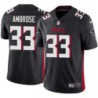 Falcons #33 Ashley Ambrose Football Jersey -Black