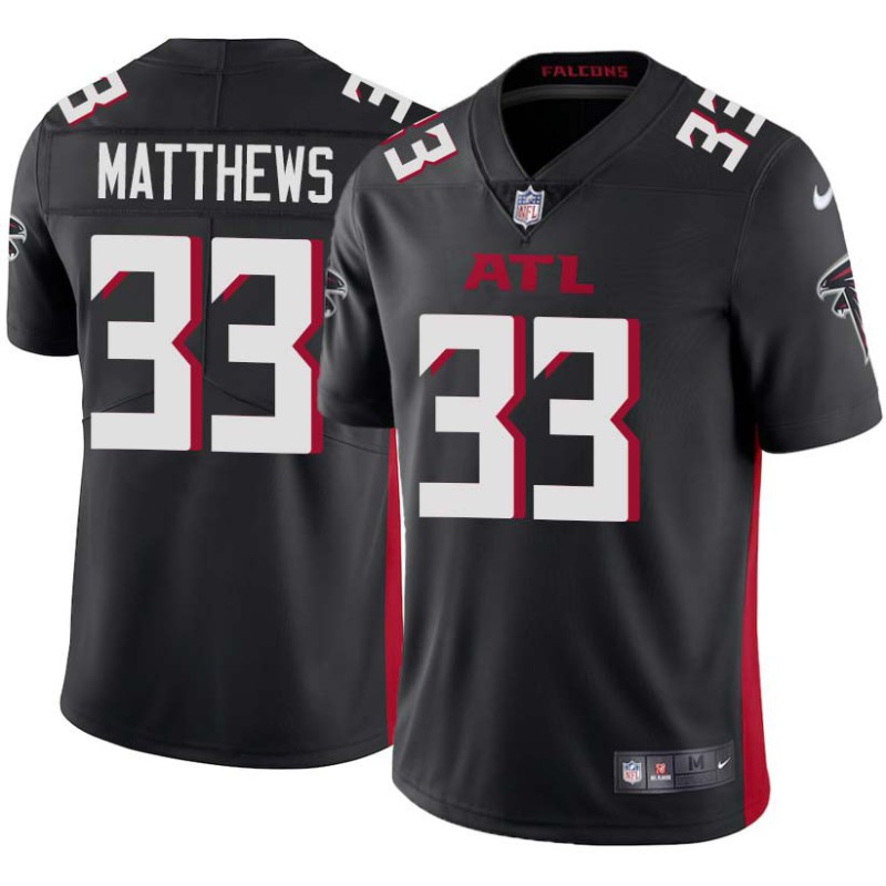 Falcons #33 Henry Matthews Football Jersey -Black