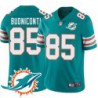 Dolphins #85 Nick Buoniconti Additional Chest Dolphin Patch Aqua Jersey