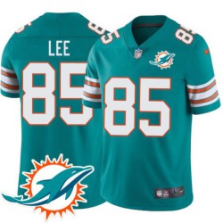 Dolphins #85 Donald Lee Additional Chest Dolphin Patch Aqua Jersey