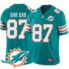 Dolphins #87 Kirby Dar Dar Additional Chest Dolphin Patch Aqua Jersey