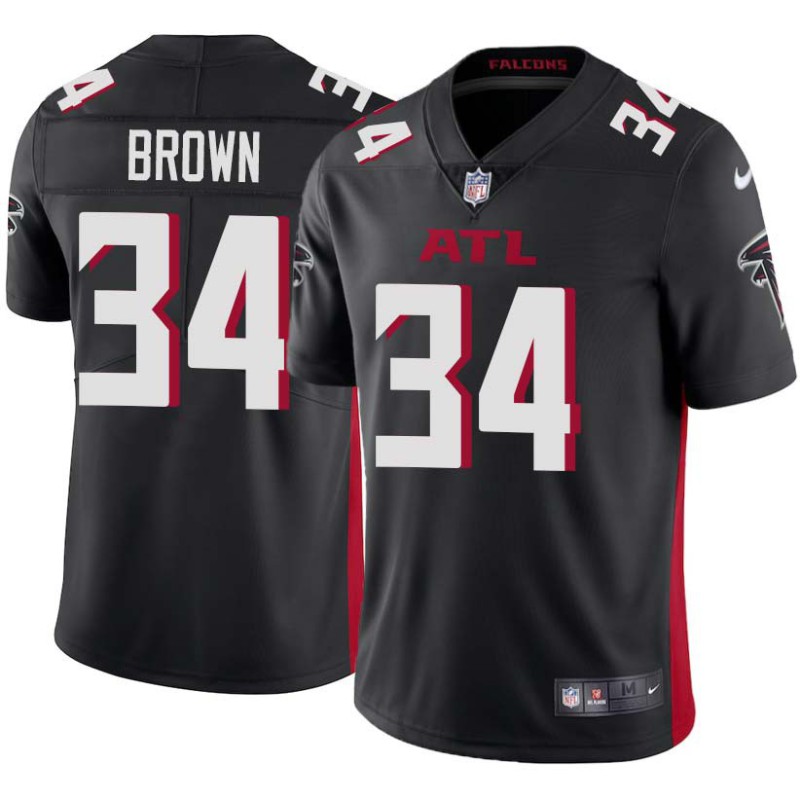 Falcons #34 Ray Brown Football Jersey -Black