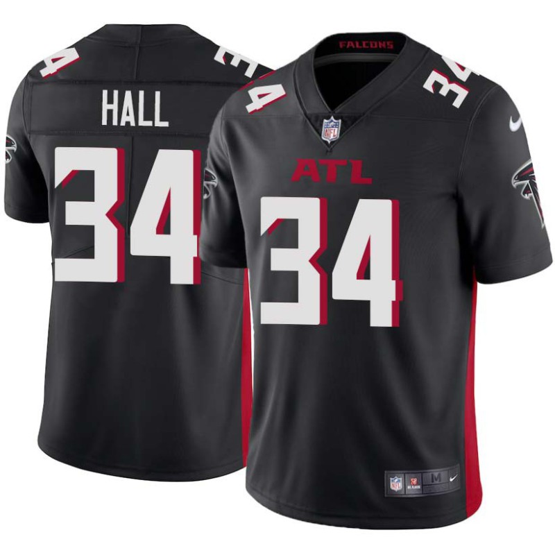 Falcons #34 Darren Hall Football Jersey -Black