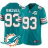 Dolphins #93 Rob Ninkovich Additional Chest Dolphin Patch Aqua Jersey