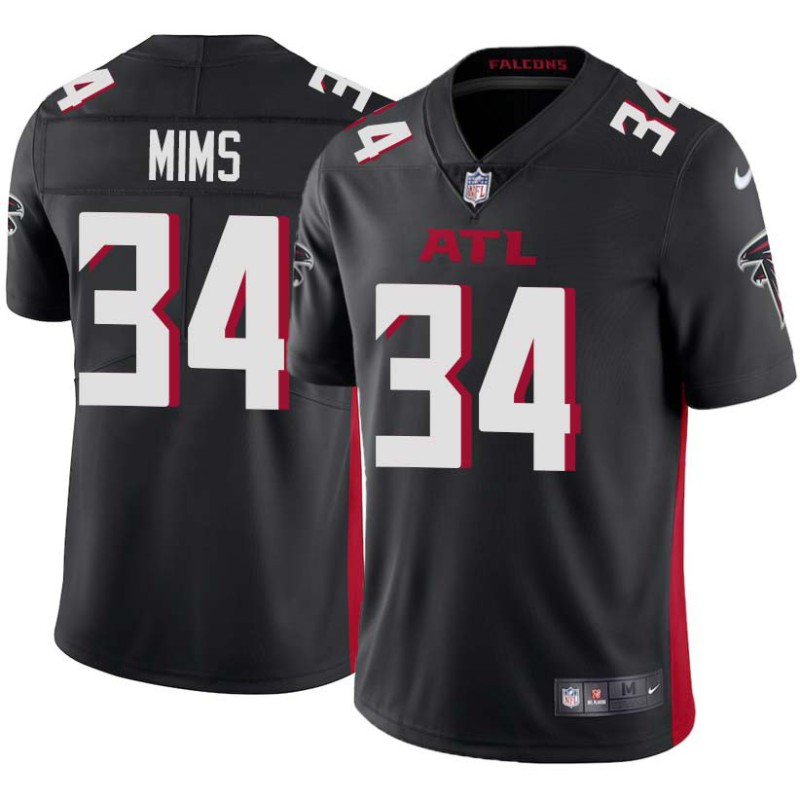 Falcons #34 David Mims Football Jersey -Black