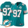 Dolphins #97 John Bosa Additional Chest Dolphin Patch Aqua Jersey