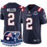 Patriots #2 Dan Miller 6X Super Bowl Champions Jersey -Navy