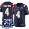 Patriots #4 Adam Vinatieri 6X Super Bowl Champions Jersey -Navy