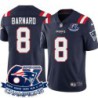 Patriots #8 Brooks Barnard 6X Super Bowl Champions Jersey -Navy