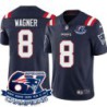 Patriots #8 Bryan Wagner 6X Super Bowl Champions Jersey -Navy