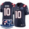 Patriots #10 Damiere Byrd 6X Super Bowl Champions Jersey -Navy