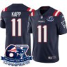 Patriots #11 Joe Kapp 6X Super Bowl Champions Jersey -Navy