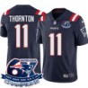 Patriots #11 Tyquan Thornton 6X Super Bowl Champions Jersey -Navy