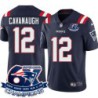 Patriots #12 Matt Cavanaugh 6X Super Bowl Champions Jersey -Navy