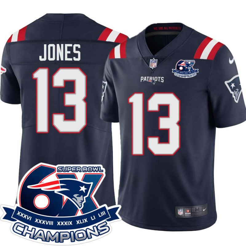 Patriots #13 Jack Jones 6X Super Bowl Champions Jersey -Navy