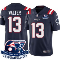 Patriots #13 Ken Walter 6X Super Bowl Champions Jersey -Navy