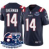 Patriots #14 Tom Sherman 6X Super Bowl Champions Jersey -Navy