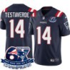 Patriots #14 Vinny Testaverde 6X Super Bowl Champions Jersey -Navy