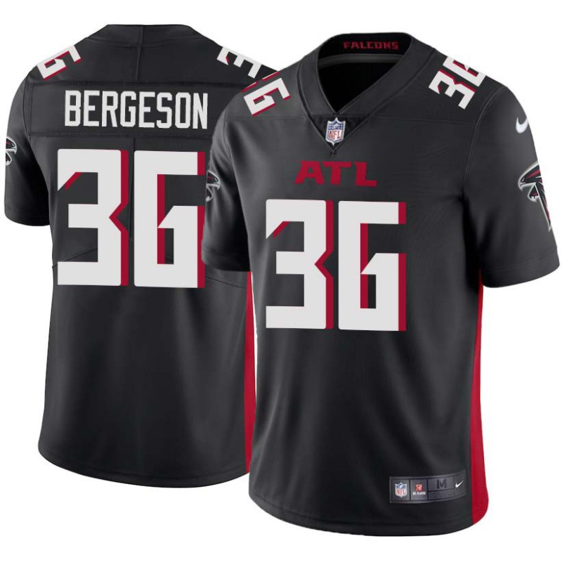 Falcons #36 Eric Bergeson Football Jersey -Black