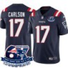 Patriots #17 Jeff Carlson 6X Super Bowl Champions Jersey -Navy