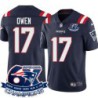 Patriots #17 Tom Owen 6X Super Bowl Champions Jersey -Navy