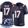 Patriots #17 Greg Salas 6X Super Bowl Champions Jersey -Navy