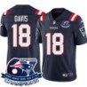 Patriots #18 Andre' Davis 6X Super Bowl Champions Jersey -Navy