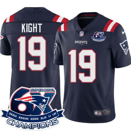 Patriots #19 Kelvin Kight 6X Super Bowl Champions Jersey -Navy