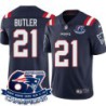 Patriots #21 Malcolm Butler 6X Super Bowl Champions Jersey -Navy