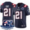 Patriots #21 Randall Gay 6X Super Bowl Champions Jersey -Navy