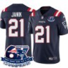 Patriots #21 Tom Janik 6X Super Bowl Champions Jersey -Navy