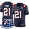 Patriots #21 Bob Suci 6X Super Bowl Champions Jersey -Navy