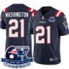 Patriots #21 Mickey Washington 6X Super Bowl Champions Jersey -Navy