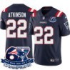 Patriots #22 Ricky Atkinson 6X Super Bowl Champions Jersey -Navy