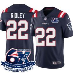 Patriots #22 Stevan Ridley 6X Super Bowl Champions Jersey -Navy