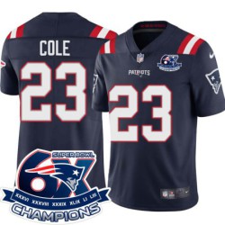 Patriots #23 Marquice Cole 6X Super Bowl Champions Jersey -Navy