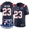 Patriots #23 Joe Wilson 6X Super Bowl Champions Jersey -Navy