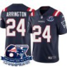 Patriots #24 Kyle Arrington 6X Super Bowl Champions Jersey -Navy