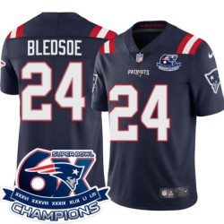 Patriots #24 Joshuah Bledsoe 6X Super Bowl Champions Jersey -Navy