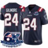 Patriots #24 Stephon Gilmore 6X Super Bowl Champions Jersey -Navy