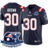 Patriots #30 Corwin Brown 6X Super Bowl Champions Jersey -Navy