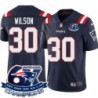 Patriots #30 Mack Wilson 6X Super Bowl Champions Jersey -Navy