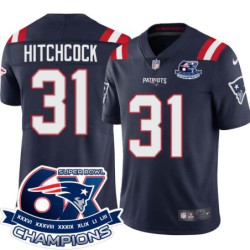 Patriots #31 Jimmy Hitchcock 6X Super Bowl Champions Jersey -Navy