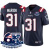 Patriots #31 Fred Marion 6X Super Bowl Champions Jersey -Navy