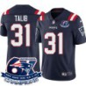 Patriots #31 Aqib Talib 6X Super Bowl Champions Jersey -Navy